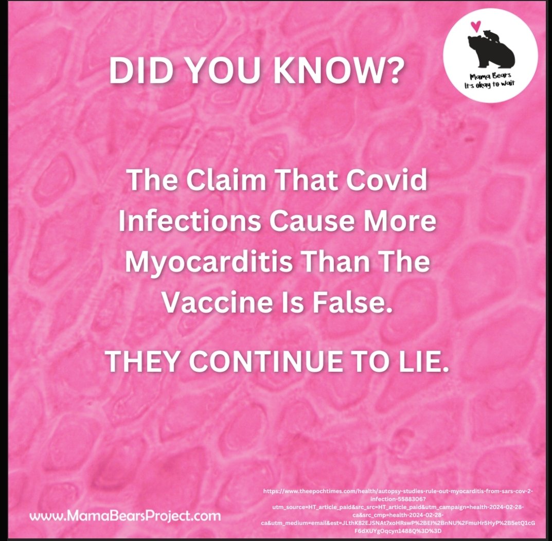 Mamabearsproject.com

#fda #myocarditis #cdc #fdalies #cdclies #misinformation #covid