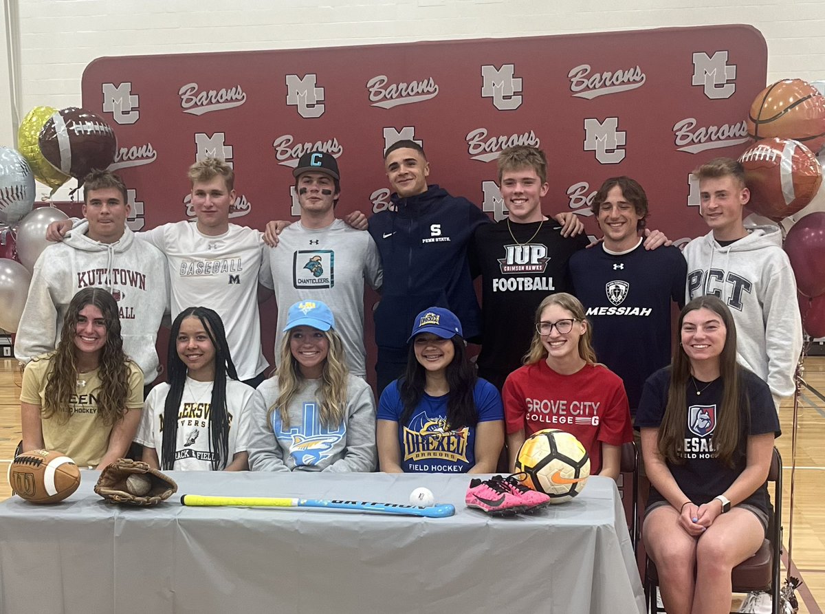 Congratulations to our 13 student-athletes continuing their academic and athletic careers at the post-secondary level! Go Barons! athletics.manheimcentral.org/athletics-news… @ManheimCentral @LancasterSports @BRC11SPORTS @BruceMorgan8 @JeffReinhart77 @JasonGuarente @JacobHallTV @BethanyMillerTV