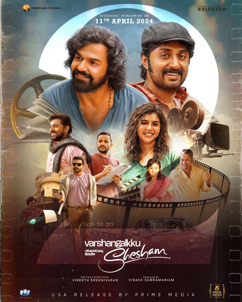 2 days to #Aavesham & #VarshangalkkuShesham Bookings open in all major chains @AMCTheatres @Cinemark @RegalMovies @Marcus_Theatres @HarkinsTheatres @CineLoungeusa @AppleCinemas Final week1 theaters list will be published tomm #FahadhFaasil #VineethSreenivasan #pranavmohanlal