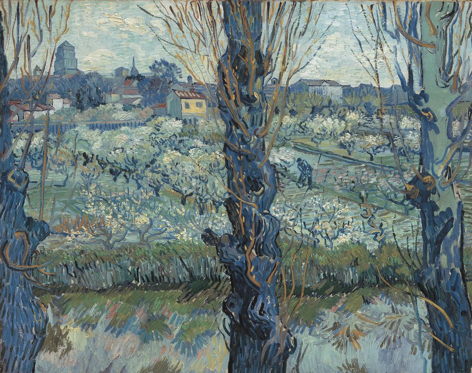 #VanGogh of the Day: View of Arles, April 1889. Oil on canvas, 72 x 92 cm. Die Pinakotheken, Munich. @Pinakotheken