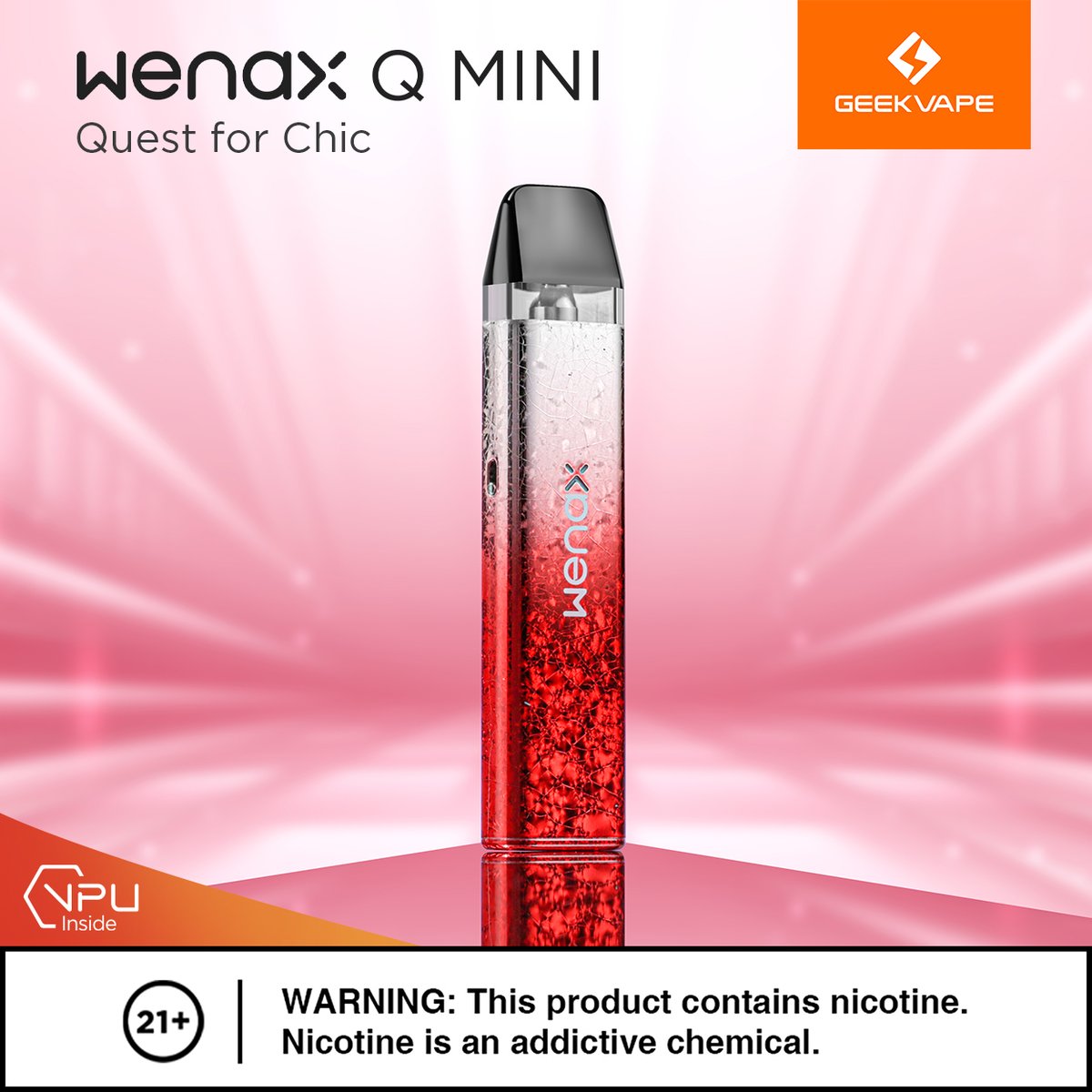 🎈Wenax Q Mini's new Red Gem color, on a quest for chic sophistication. #geekvape #geekvp #geekvapetech