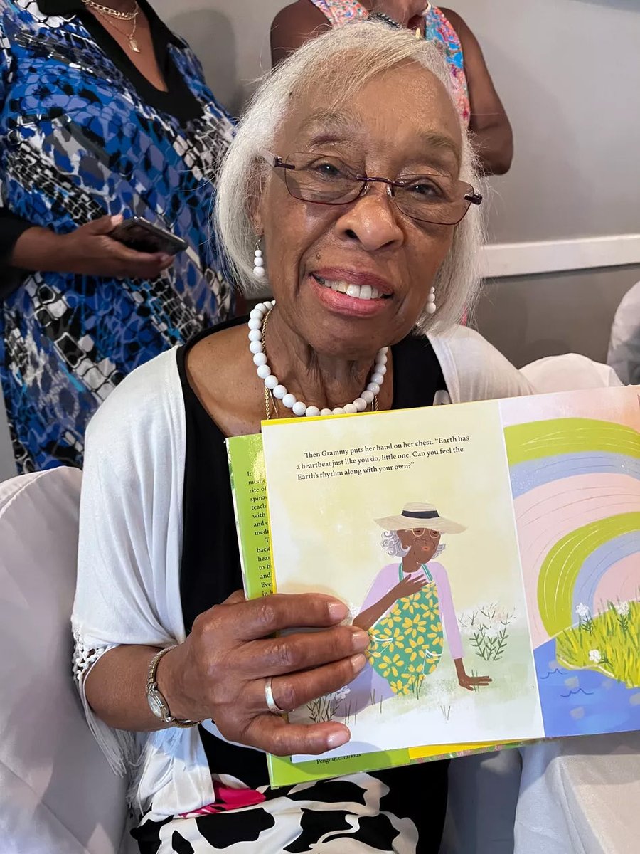 As the weather warms up, I want to say that my picture book, Joy Takes Root, would be a lovely spring gift for a Black child or teacher in your life. Here’s a picture of my grandma (whose garden inspired the book) penguinrandomhouse.com/books/676669/j…