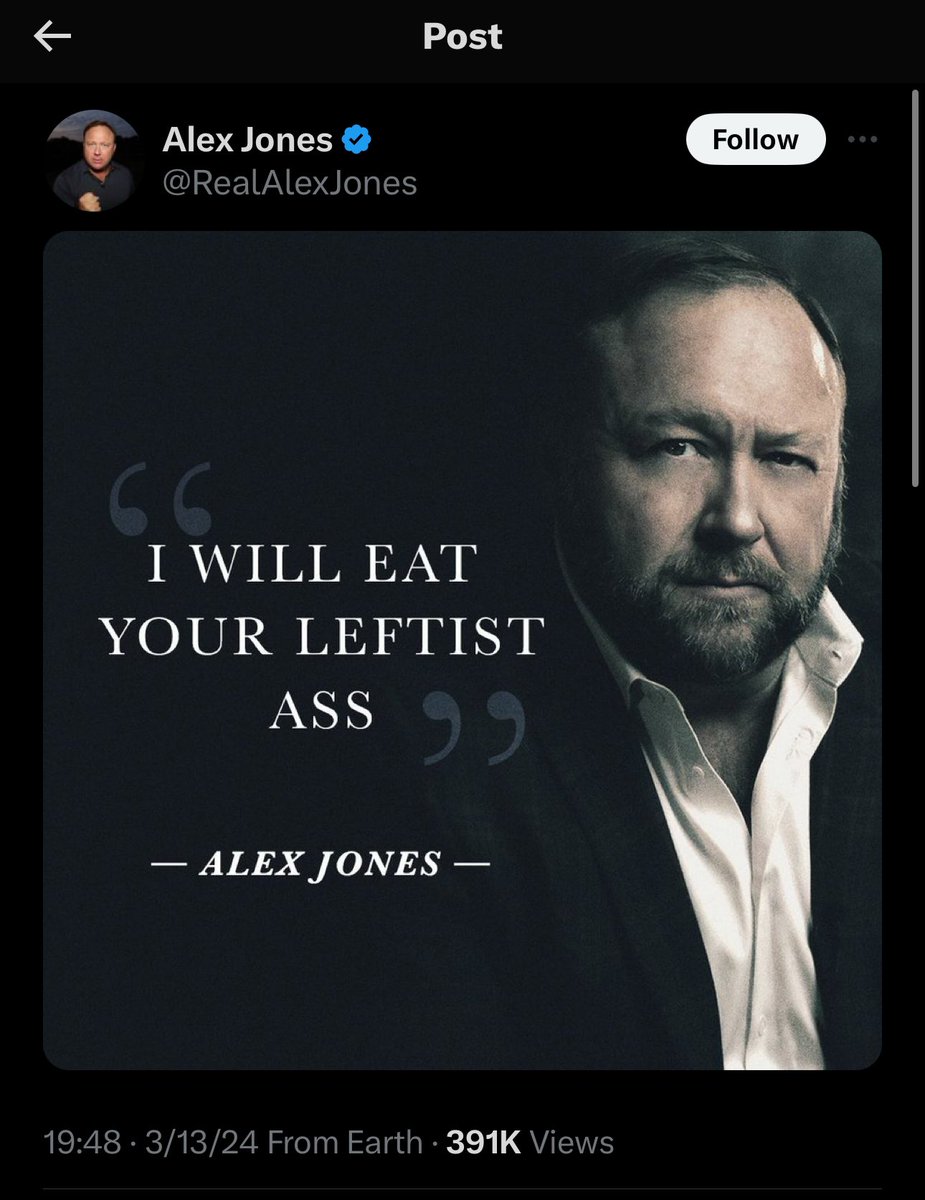 Just remember and never forget @RealAlexJones wants to toss our salads. Counter clockwise too🤔