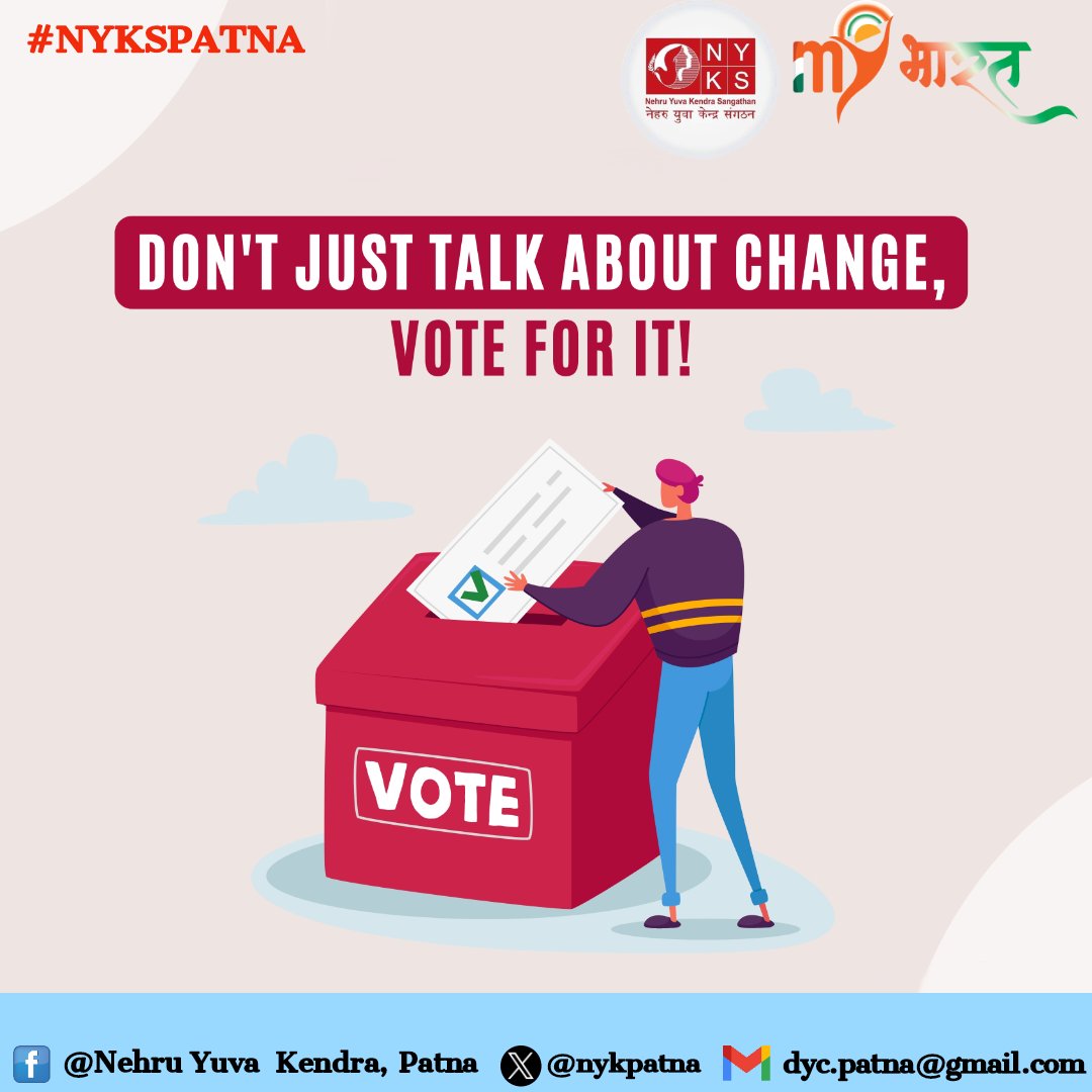 Youth of India, you hold the torch. Speak through your vote and let your actions shape the change you desire!

#MeraPehlaVoteDeshKeLiye 🗳️#MYBharatMYVote #Vote4Sure #MakeYourVoiceCount