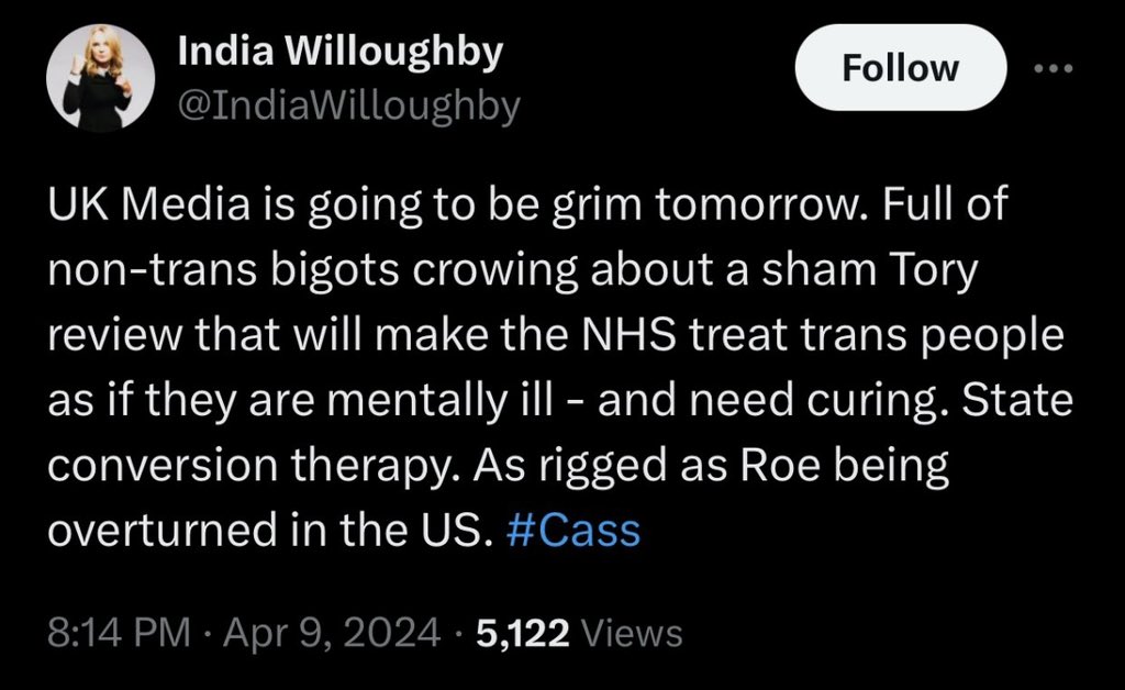 Actually , nobody on the GC side is 'crowing' or 'gloating' about being proven right by the #CassReport . If course there's a sense of relief that sanity seems to be returning, but there's too much damage done, too many destroyed lives, too many families ripped apart to be happy…