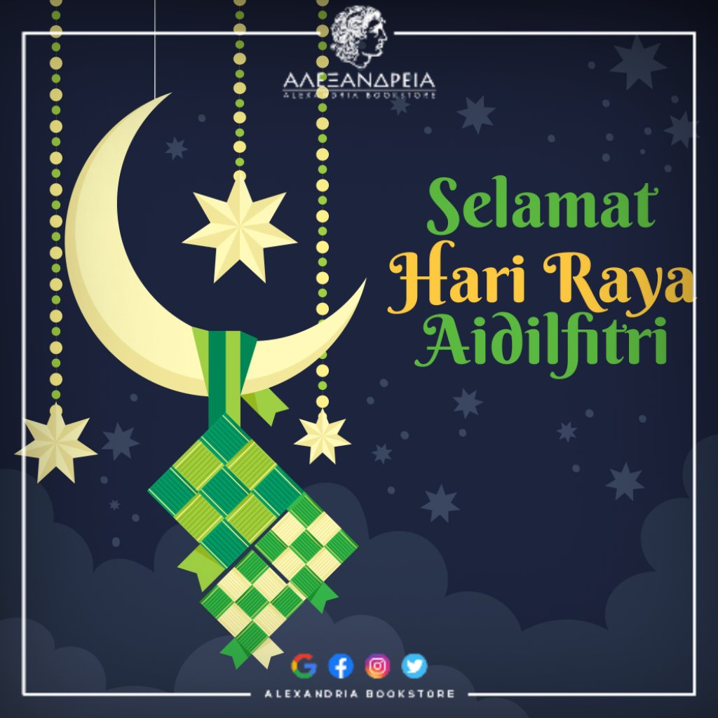 Eid mubarak to all our celebrating friends!

#AlexandriaBookstore #JohorBahru #AlexandriaJB #localbusiness #hobbyshop #friends #community #staysafe #eidmubarak #HariRayaAidilfitri