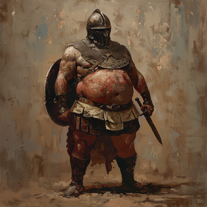 Roman gladiators didn't have six packs. They purposefully cultivated belly fat because it protected their otherwise vulnerable bowels from stab wounds. You may not like it, but this is what peak performance looks like.