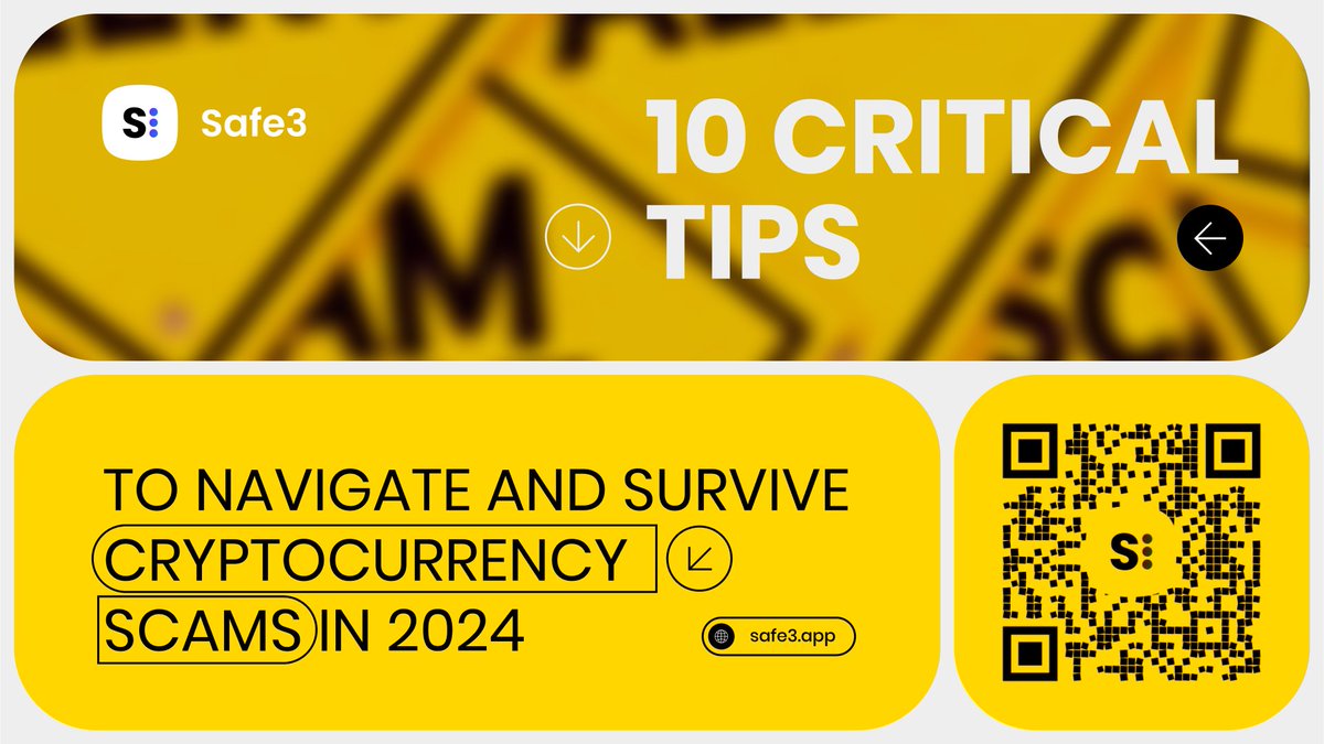 safe3_app's tweet photo. In the ever-evolving world of cryptocurrency, staying informed and vigilant is crucial to protecting your digital assets from sophisticated scams.
More details on LinkedIn: https://t.co/wyPfjZLg3D

#safe #web3 #softwareengineering #fintech #technology #defi https://t.co/CLH9Sx3OCE