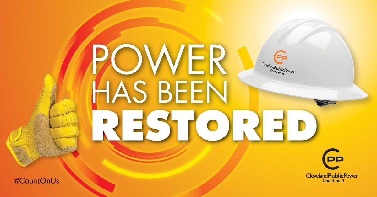At 9:55 pm, power was restored. Cause of the outage was a drone that flew into power lines.