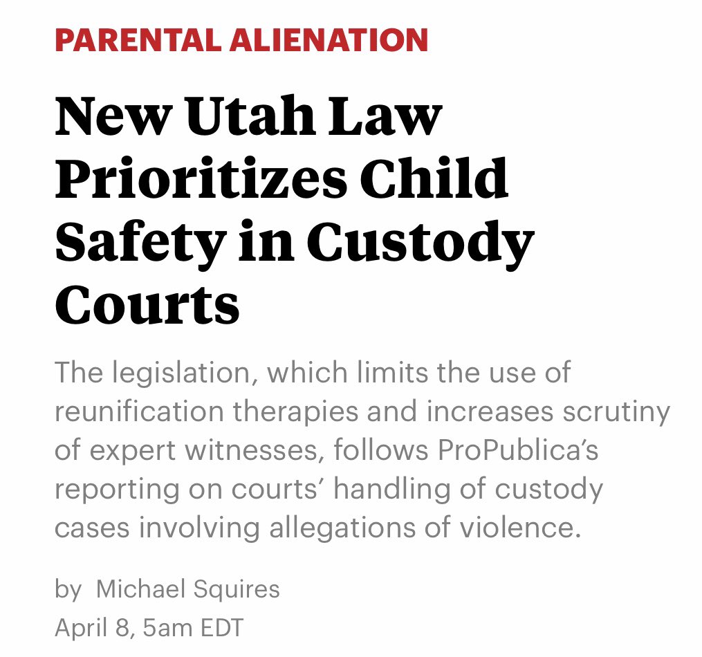 This is a another major breakthrough that resulted from exceptional reporting by @Hannah_Dreyfus at @propublica Full article: propublica.org/article/new-ut… @CatMcamp @caproparents @JudicialCenter @kwff14 @SusanBassi