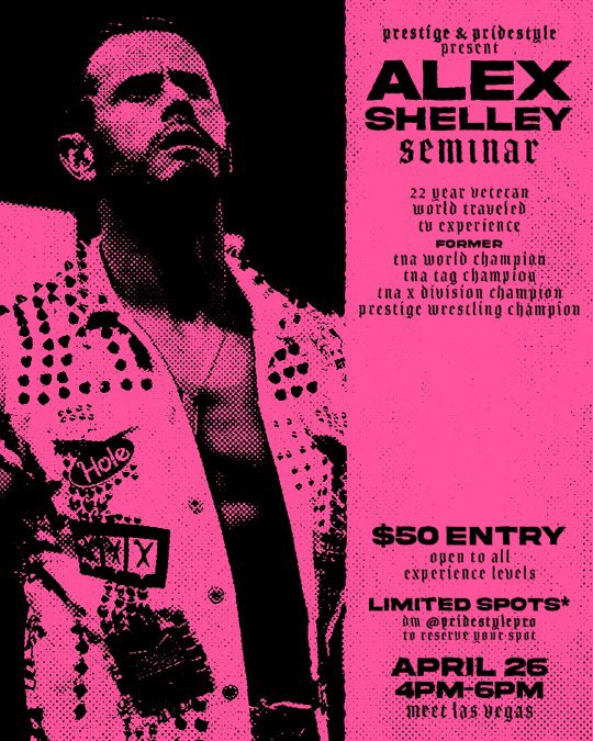 ***SEMINAR ALERT*** ALEX SHELLEY brings an exclusive seminar to Las Vegas for #PrideandPrestige! Friday, April 26th @ Meet Las Vegas $50 per person - 4:00 PM to 6:00 PM DM us or @PrideStylePro on any social media to enroll!
