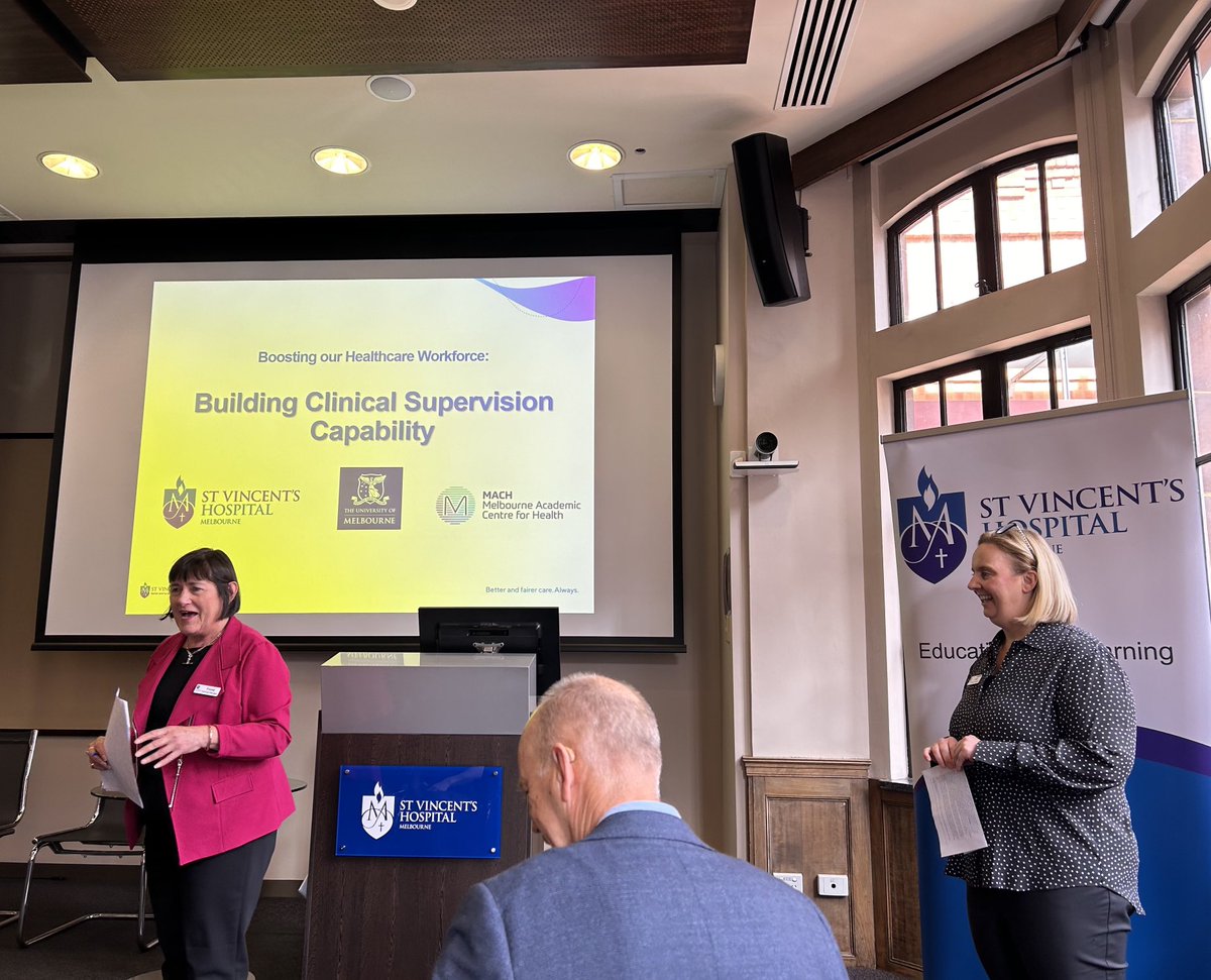 Truly excited to be part of the celebration of SVHM- UoM- MACH collaboration on boosting clinical supervision capacity. A three tier professional development initiative run across 2 years with excellent outcomes ⁦@StVincentsMelb⁩ ⁦@UniMelbMDHS⁩ ⁦@MACHAustralia⁩