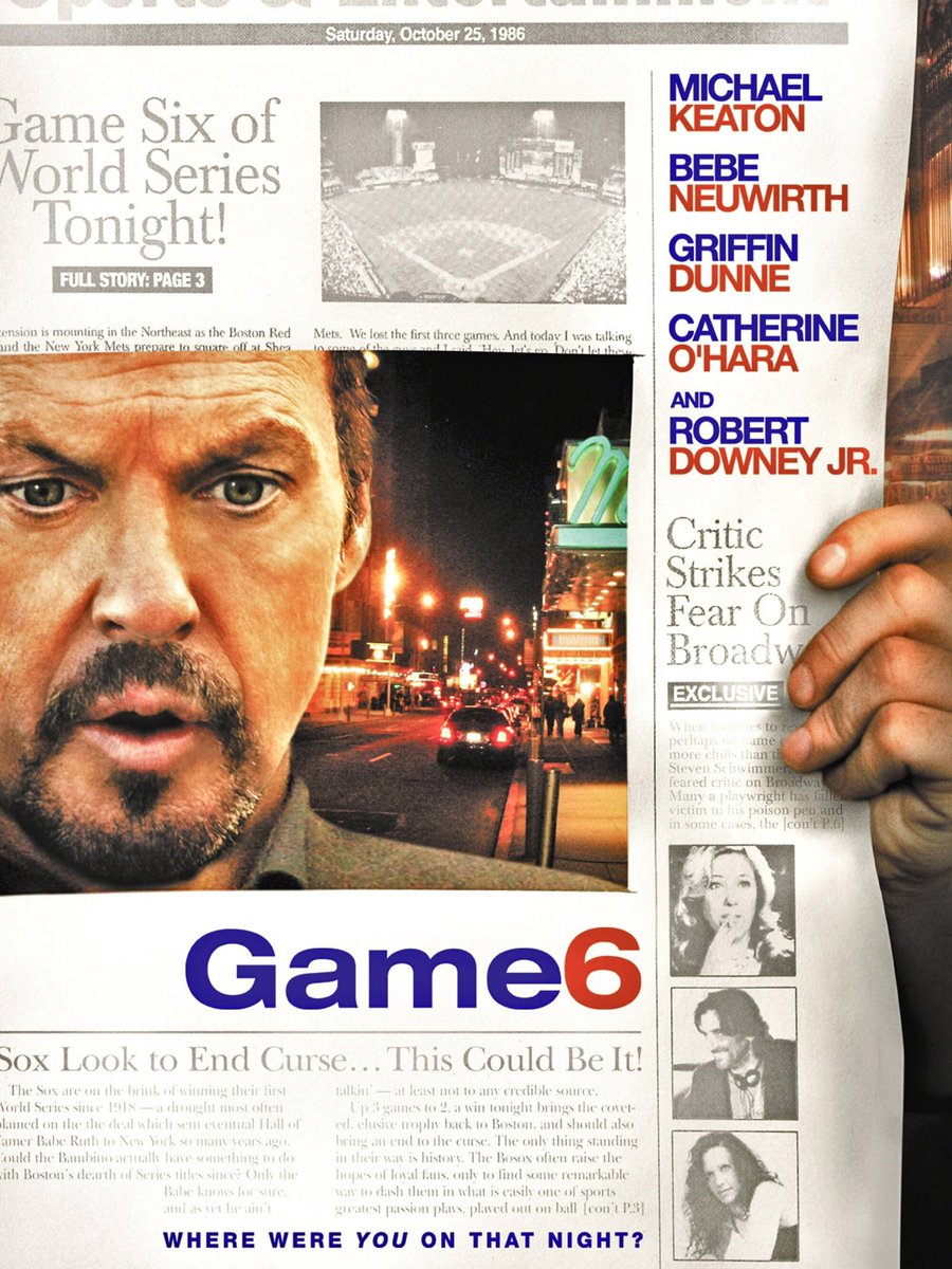 Tell us about a movie you don't think anyone else has seen but you! We'll start. Game 6 (2005). It's about theater and baseball. Michael Keaton and RDJ. With a score by Yo La Tengo. And written by...Don DeLillo. It's pretty good! (Rewatching this week).