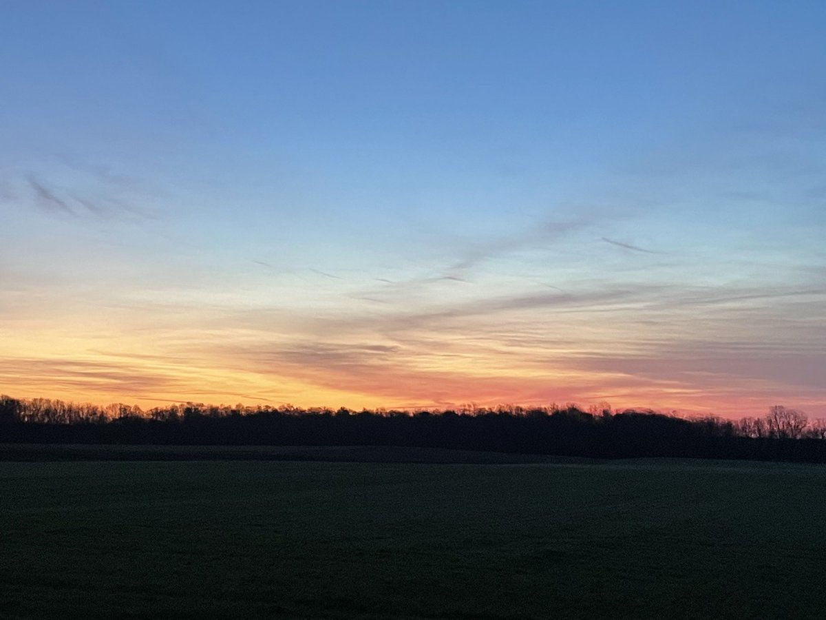 One of the biggest perks of driving a school bus is watching the sunrise daily.