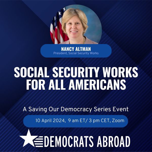 Today! At an SG friendly time! RSVP at this link ASAP: democratsabroad.org/social_securit…