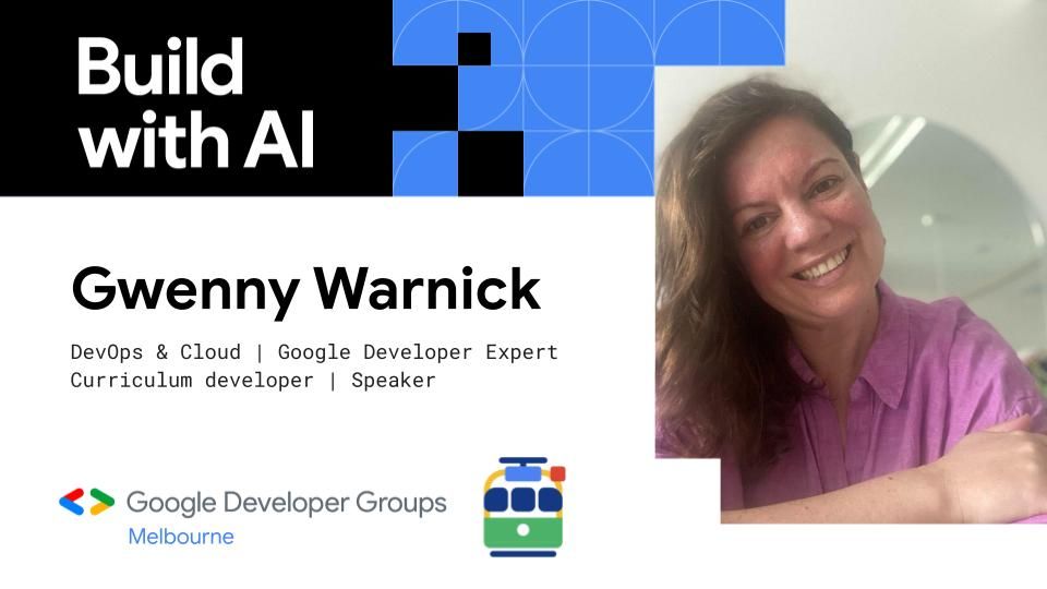 GDGMelbourne's tweet photo. Meet @GwennyWarnick , she is a Product Manager at @Xero (PaaS), a Google Developer Expert, a career changer and a Cloud advocate who will be our facilitator for the upcoming Build with AI workshop! 
#genAI #android #cloud
Register here: https://t.co/tQJ0bdArRr https://t.co/9u9yIogVBc