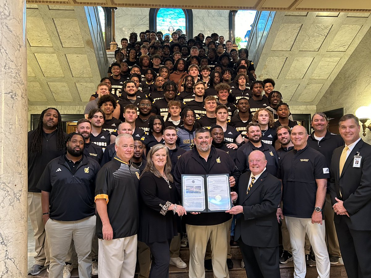 Thank you to the Mississippi Senate for having us at the Capital today to celebrate the first ever 7A MS Football State Championship!