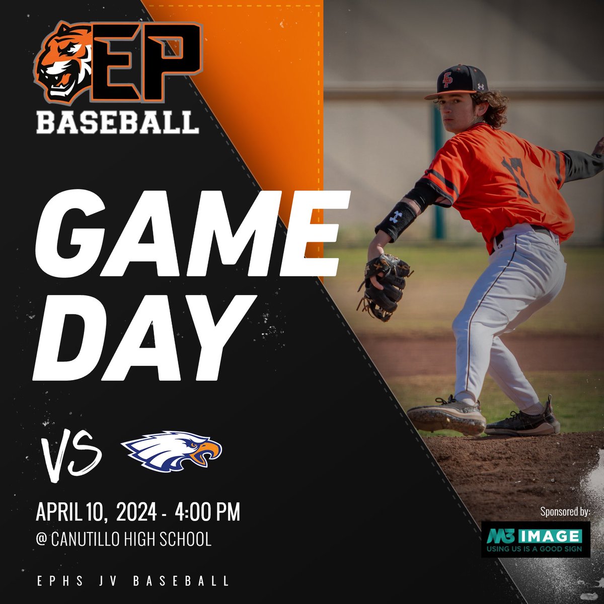 EPHS JV at Canutillo tomorrow @ 4pm Come out and support! 🐅⚾️