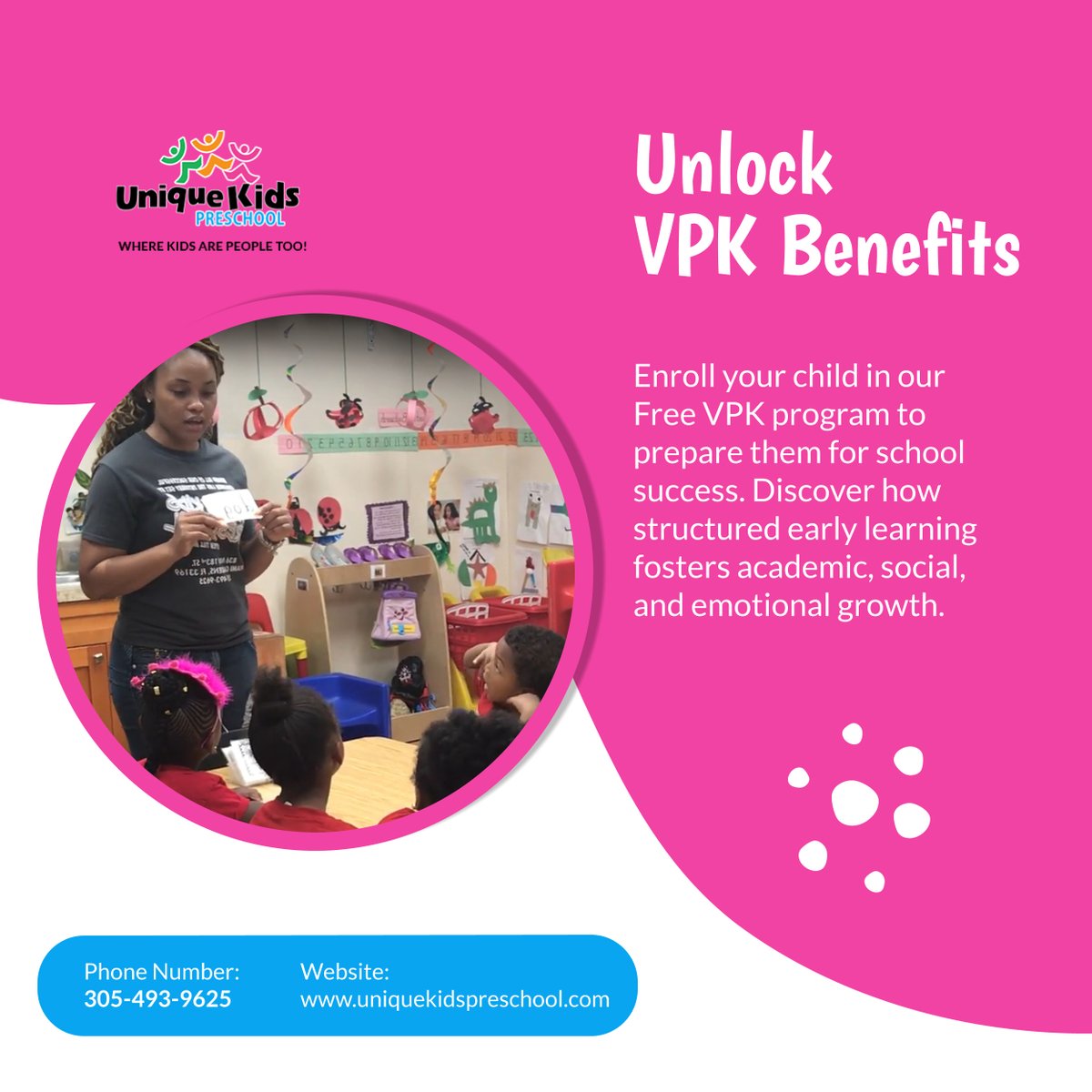 Give your child the gift of early education with our Free VPK program, setting the stage for future academic achievement and lifelong success. 

#instafollow #Earlychildhoodeducation #Miami #Education #Children #Preschool #MiamiGardensFL #VPKSuccess