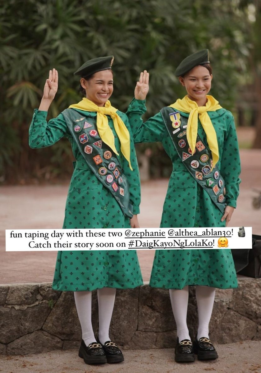 Ang magigiting na Girl Scouts, Lucy & Winnie 🫡

Catch @imzephanie with #AltheaAblan on #DaigKayoNgLolaKo Soon on GMA

#Zephanie #MgaHeroNiJiro