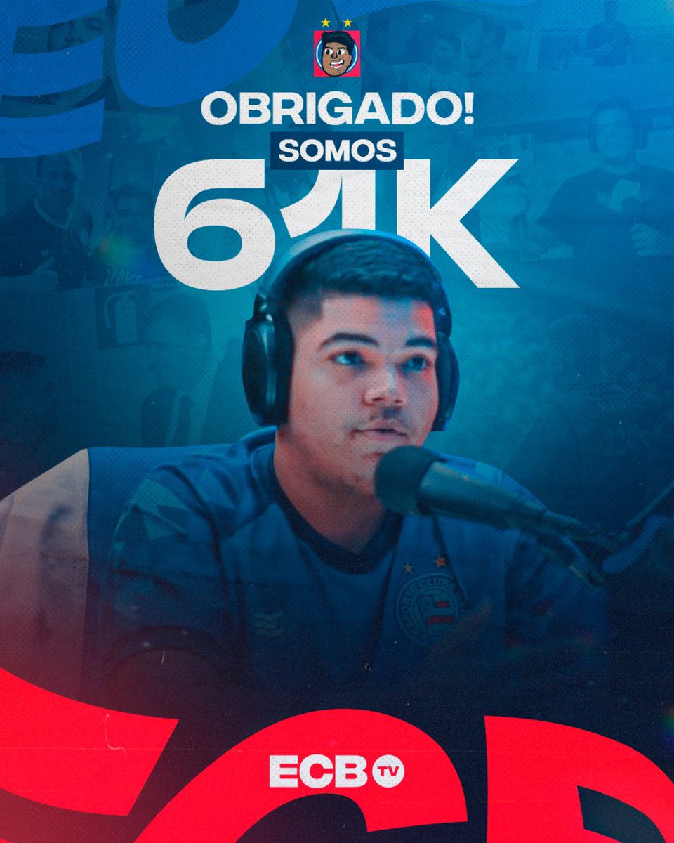 🙏 ECB TV - O canal que mais cresceu nos últimos 28 dias na mídia alternativa do Bahia. 

Foram mais de 5200 novos inscritos nos últimos 28 dias. Mais de 1 milhão e 700 mil visualizações, jornada esportiva sendo arquitetada e muita novidade vindo por aí. 

Quero agradecer aos