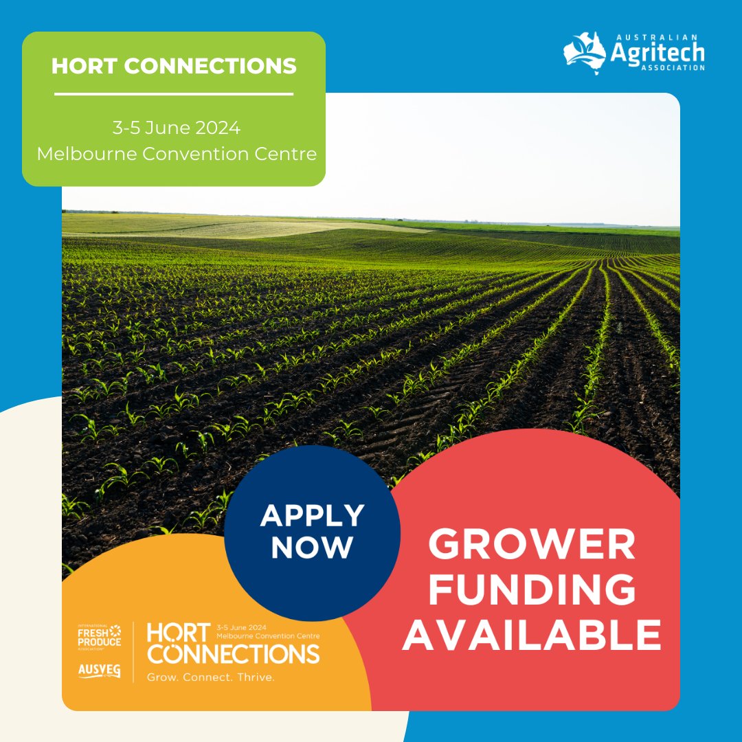 🍇 Hort Connections and the Department of Agriculture, Fisheries and Forestry are helping more Australian growers get to Hort Connections 2024 through the Grower Funding program. loom.ly/aHPa2UM #HortCon24 #HortConnections #ausveg #horticulture #weloveveg #agritech