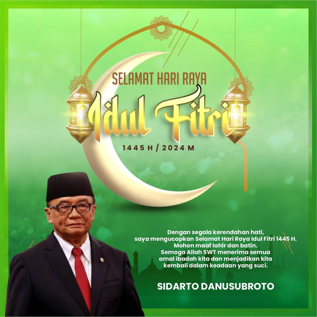 Selamat Hari Raya Idul Fitri 1445 H, semoga Allah SWT menerima ibadah kita semua. Mohon maaf lahir dan batin.