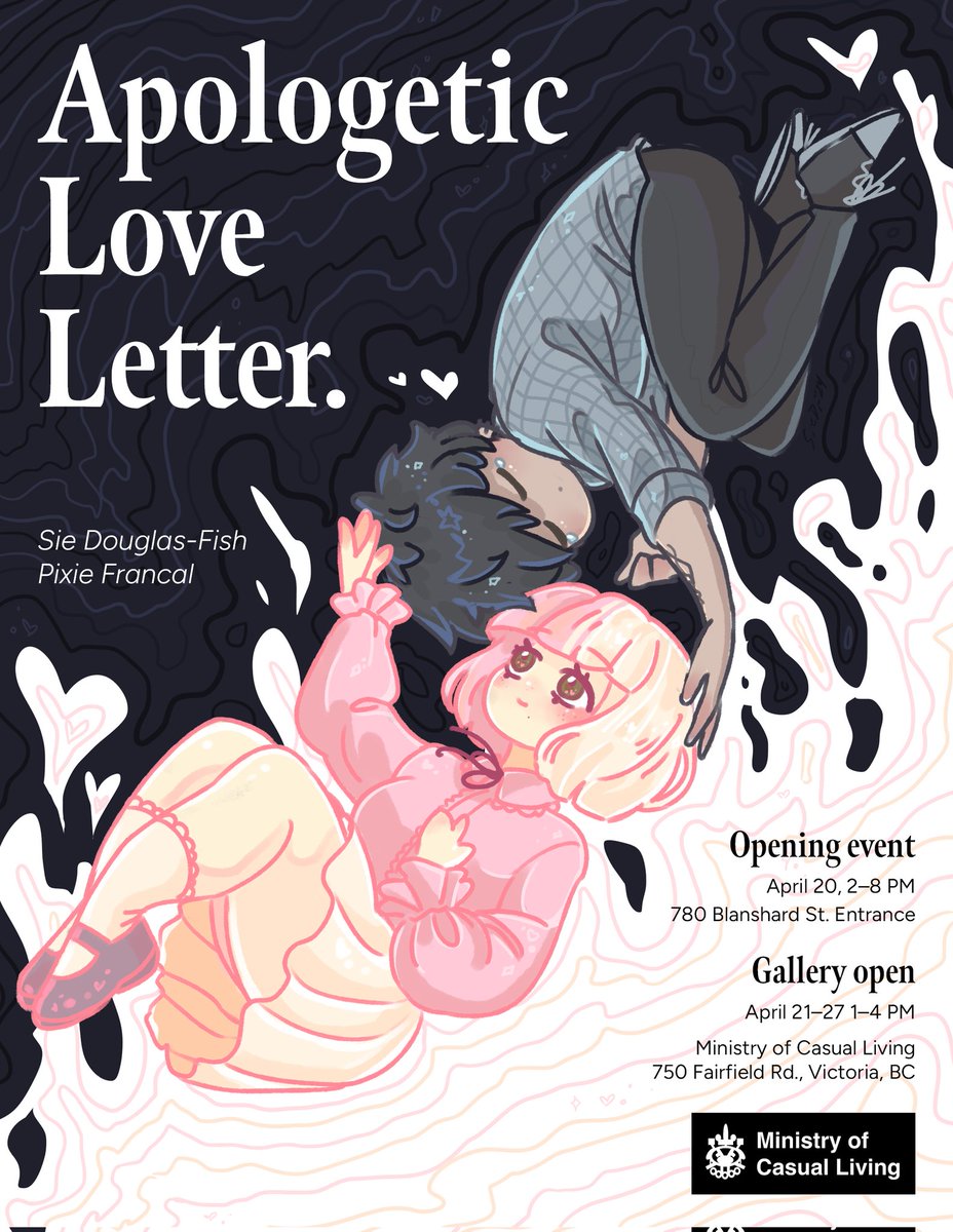 APOLOGETIC LOVE LETTER - an art exhibition exploring the traumas and gifts of emotion through illustration and poetry.
So happy to announce Pixie and I's first duo exhibition at the MOCL before we move to Montreal. This show is a long time coming.
#yyjarts #victoriabc