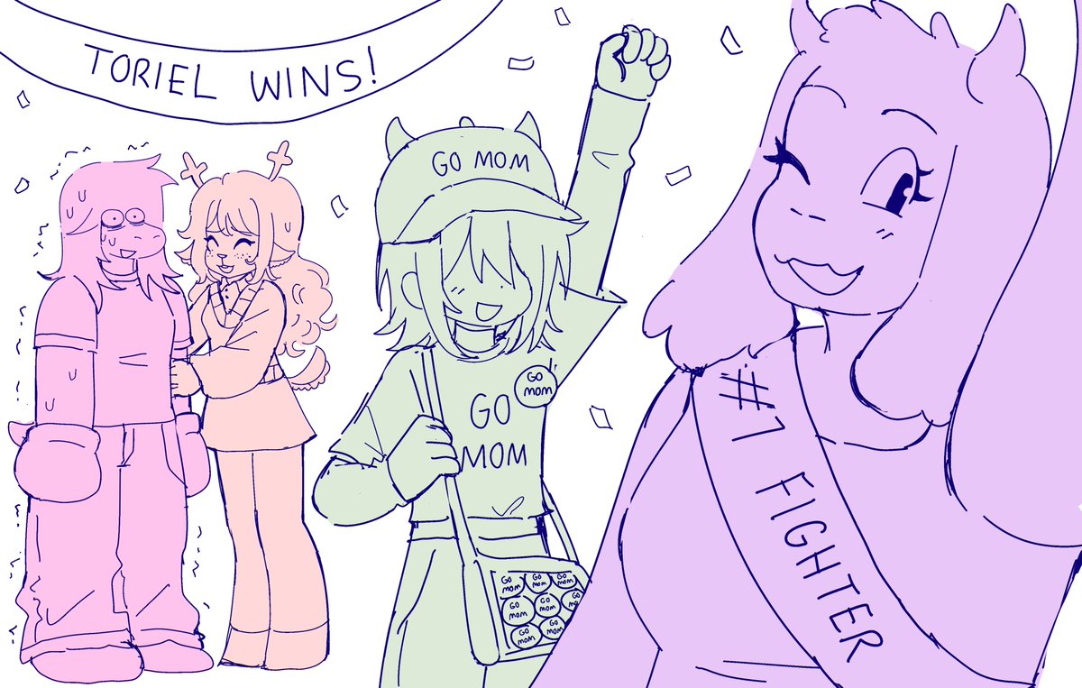 TORIEL IS OFFICIALLY THE WINNER OF THE HOMETOWN FISTFIGHT TOURNAMENT!

But this isn't the end...
