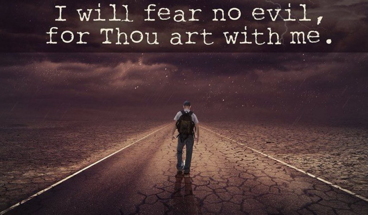 One_Of_His's tweet photo. Psalm 23:4 KJV
King James Version
Yea, though I walk through the valley of the shadow of death, I will fear no evil: for thou art with me; thy rod and thy staff they comfort me.
#JesusIsWithMe
#JesusIsLord
#NoFear https://t.co/9dIVxlJX5z
