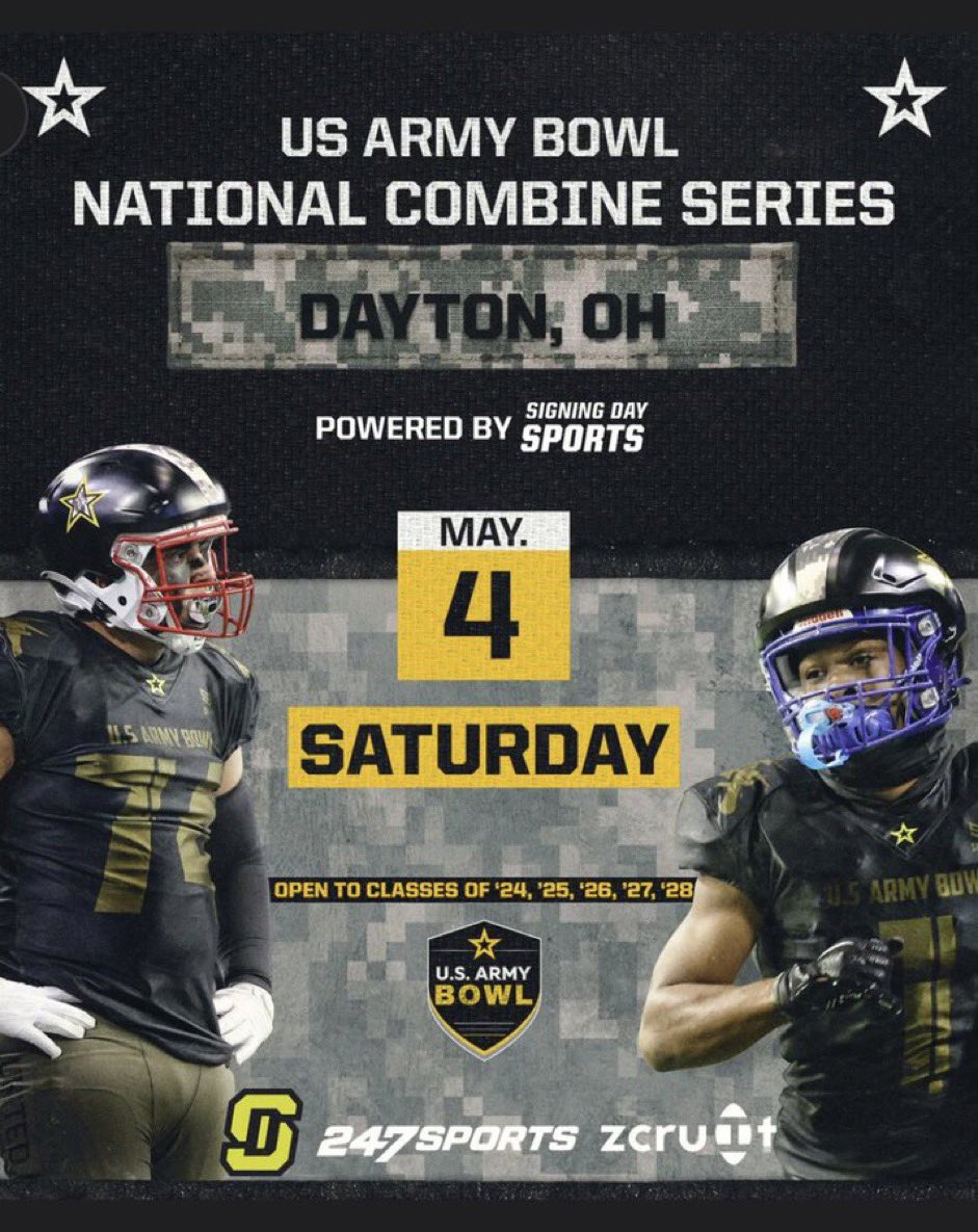 Thanks for the invite‼️ @LippertScouting @One11Recruiting @racercard @jrutkowski288 @ArmyBowlCombine @USArmyBowl @MurrayTigerFB @murrayhighFB @Dickerson_Coach