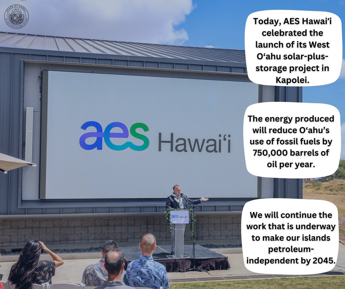 Today, AES Hawaiʻi celebrated the launch of its West O‘ahu solar-plus-storage project in Kapolei – the company’s first facility to combine solar generation and battery energy storage on O‘ahu.