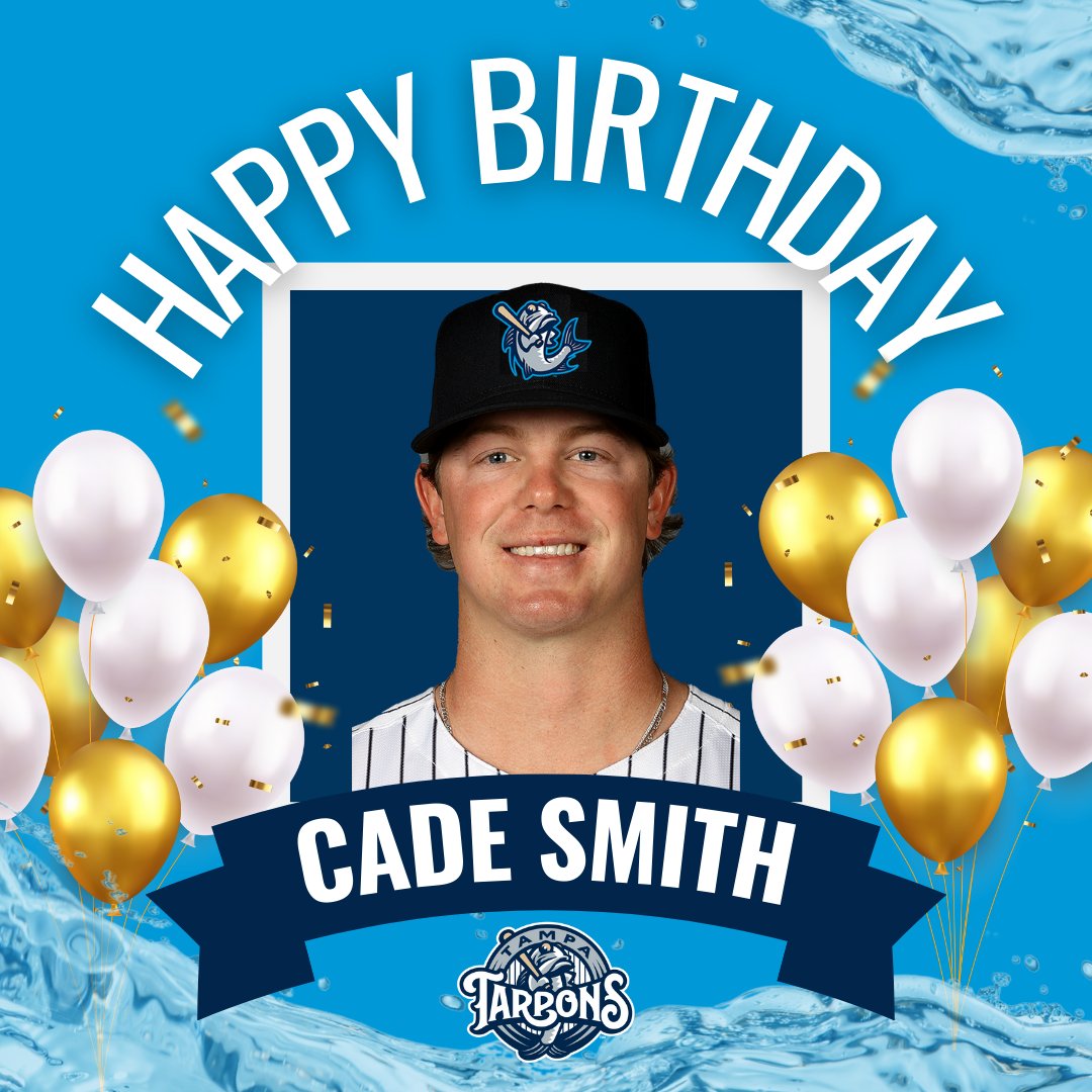 BIRTHDAY SHOUT-OUT! Happy Birthday to LHP #15 Cade Smith! 🎉 🥳 #MakingWaves #tampatarpons #birthdayshoutout
