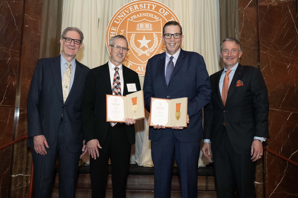 Congratulations to professors @steve_vladeck and Clint Dawson for being honored with the President’s Research Impact Award!