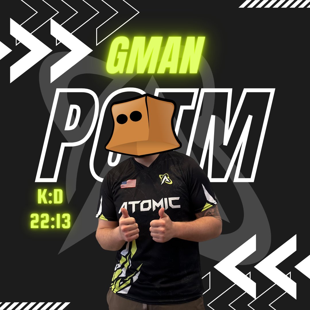 AtomicGamingUS's tweet image. Atomic Gaming starts off ESEA Season 49 1-0! Gman is your Player of the Match!