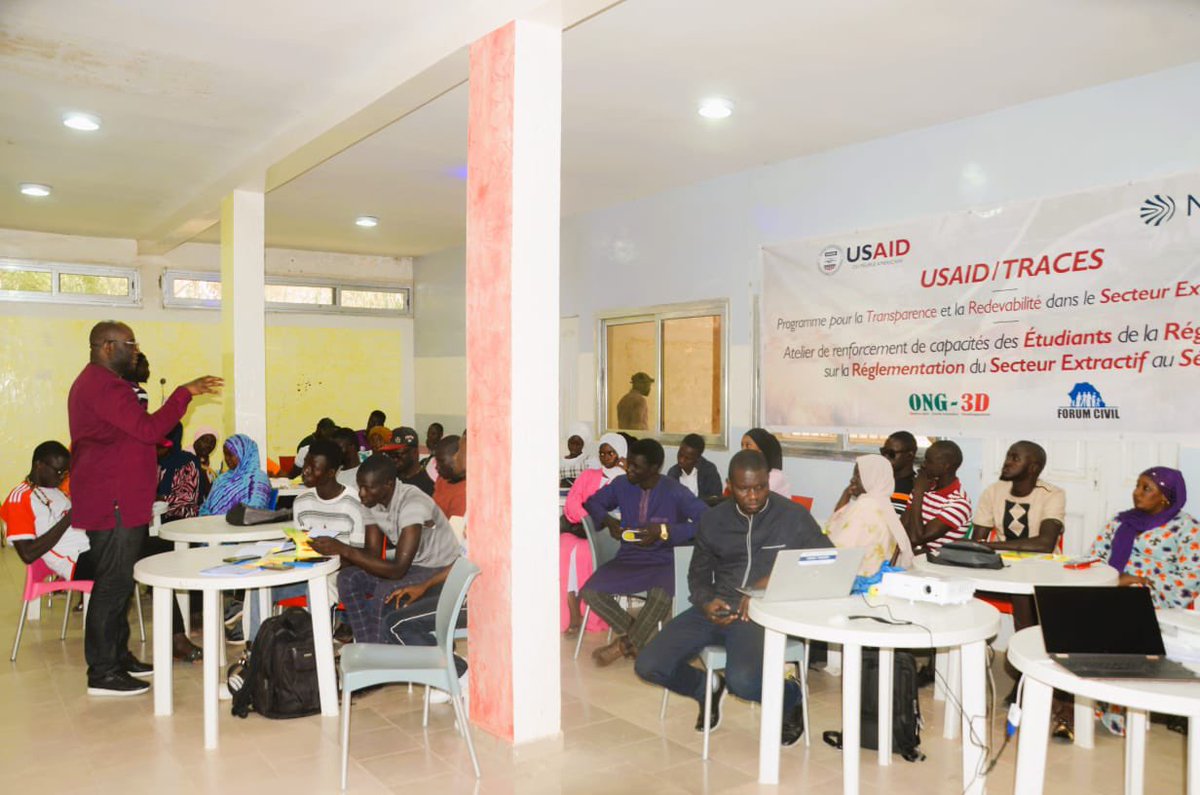 yeropira1's tweet photo. Exciting strides in Youth Engagement &amp; Capacity Building in Senegal’s Mining, Petroleum, and Gas Sector! 
The transformative power of capacity building in the extractive sector is creating a new generation of informed leaders, thanks to the incredible efforts by USAID/TRACES. https://t.co/7jBnQ34yet