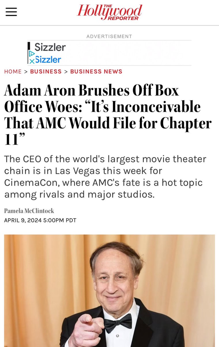 Inconceivable: adjective, not capable of being imagined or grasped mentally; unbelievable. #Amc will never go bankrupt, given that is the only hope for what I believe are billions of synthetic shares sold short, I’d say it’s conceivable that 🩳’s r fukt! <a href="/CEOAdam/">Adam Aron</a> is the fkn goat