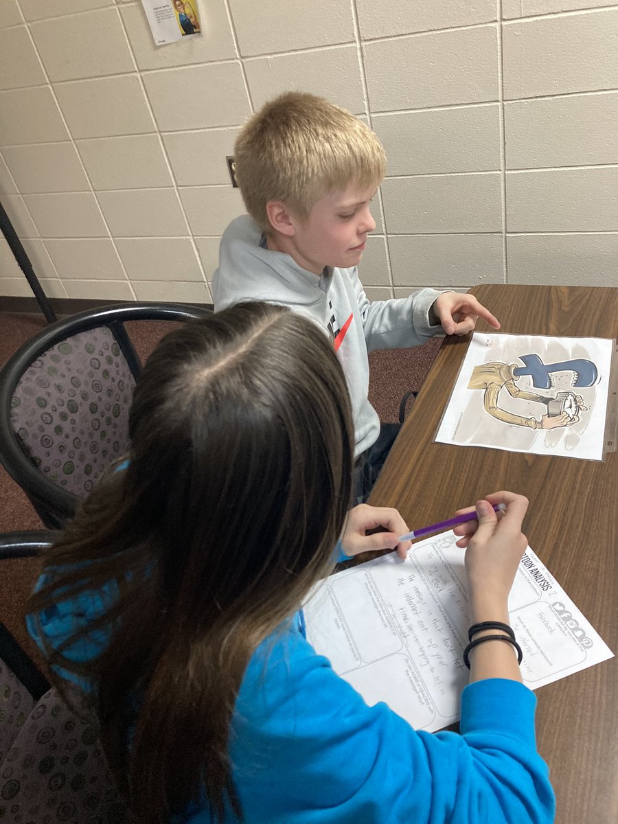 Analyzing the effects of phone usage and social media through satirical pictures #ELA #middleschook #celebratemms