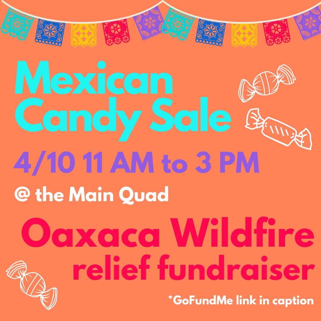 uiucamnesty's tweet photo. Come and support Oaxaca wildlife relief by stopping by to buy some Mexican candy! 

You can also donate directly through this link: https://t.co/D0Cr1efxUR https://t.co/hALzvniMLr
