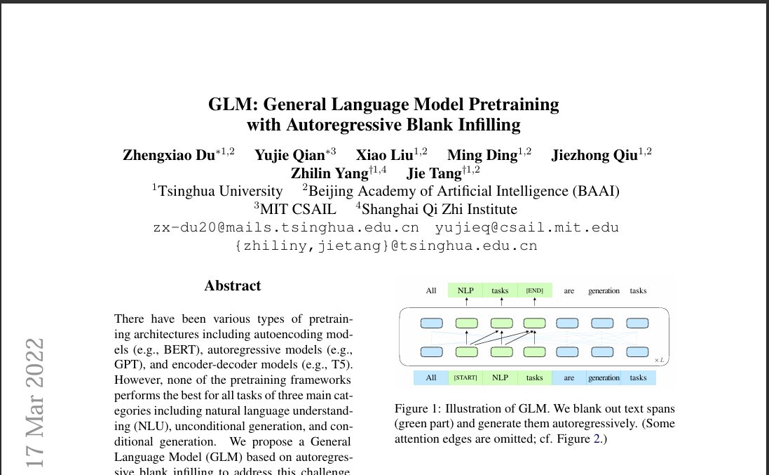 GitHub Copilot and ChatGPT competitor from #China that you probably don't know exist. 1. General Language Model - GLM by @thukeg & ZhipuAI has new improved GLM-4 model. Unlike @OpenAI they have open source model. GLM-4 explaining components of model architecture from image👇