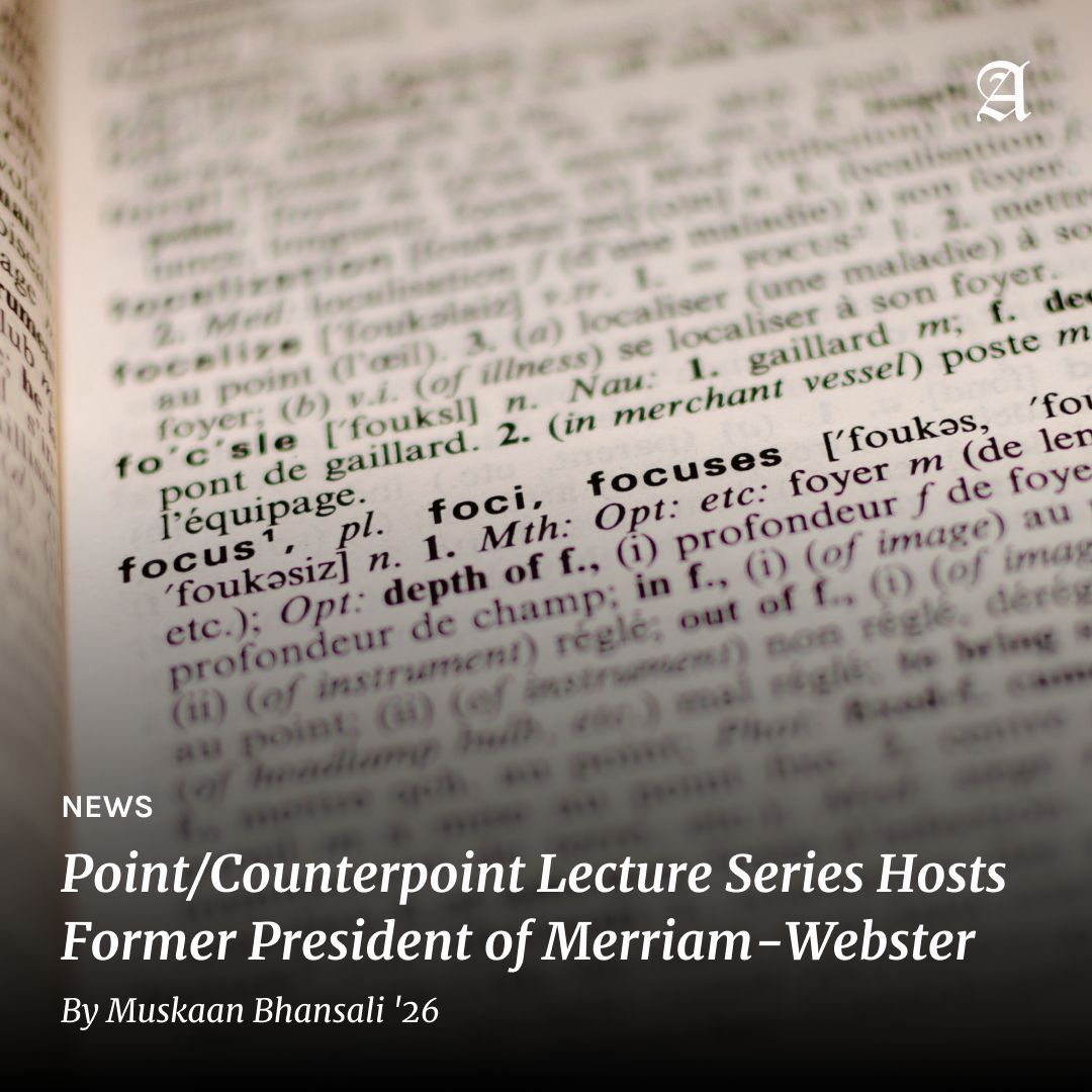 In the second iteration of this year’s Point/Counterpoint event series, John Morse, the former president of Merriam-Webster, discussed the perils and joys of the dictionary publishing industry, and the power of the dictionary.

✍️ Muskaan Bhansali '26
🔗 buff.ly/4aqDV5z