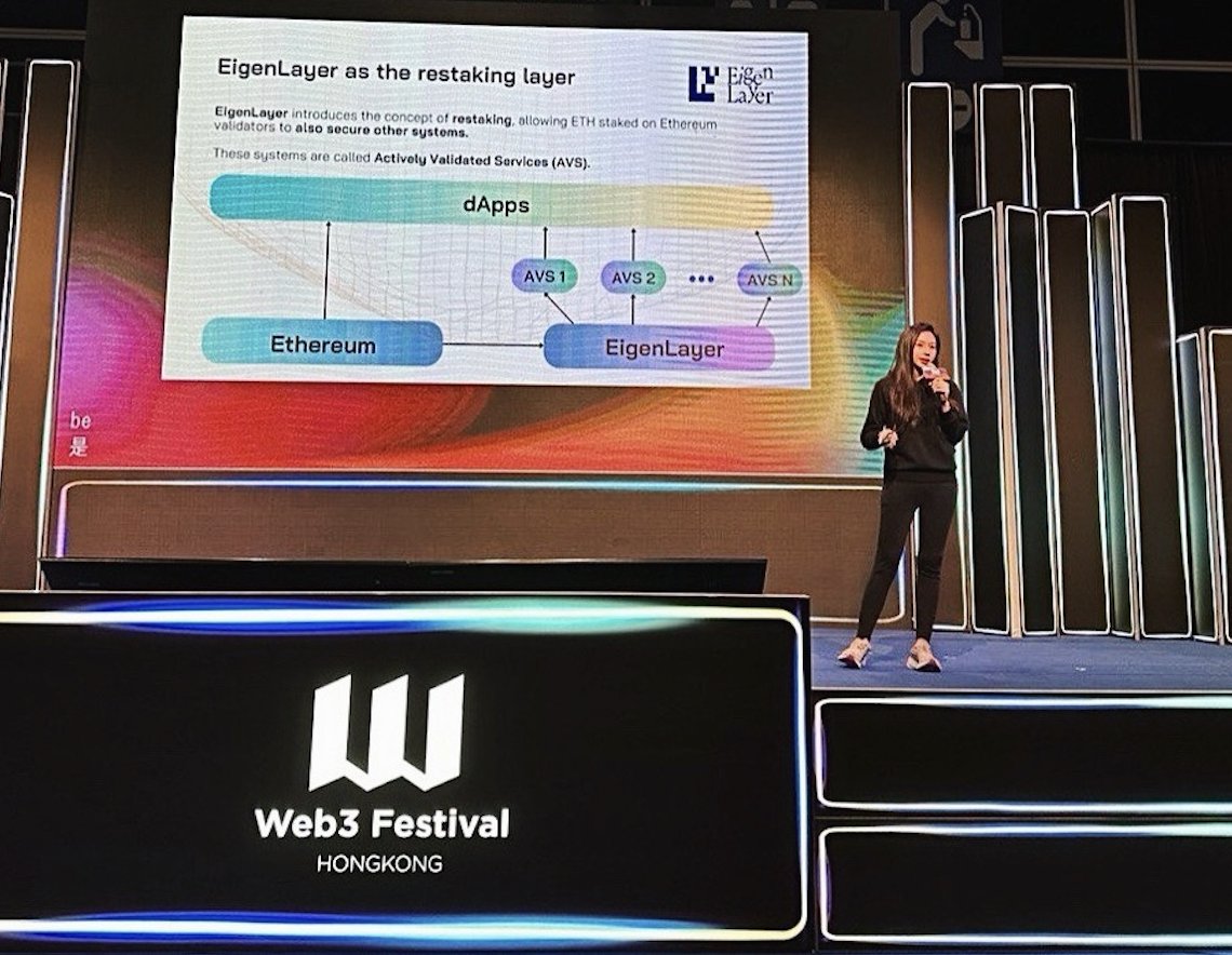 During #Web3Festival Hong Kong, our team was able to share insights about innovations that are heating up in the crypto space. 🔥 Yesterday, @fionaclairema, Senior Associate at @DWFVentures , gave a speech about decoding the Ethereum restaking landscape, delving into the…