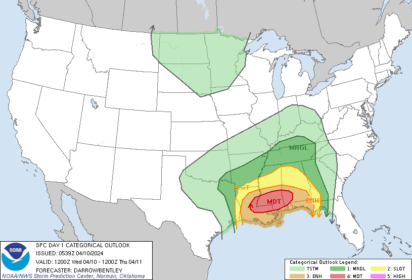 LimWeather's tweet photo. D1
#ModerateRisk in S #DixieAlley esp #BatonRouge,#Opelousas,#ShenandoahLA,#HammondLA,#JacksonMS,#Natchez,#Hattiesburg,#McCombMS,#ClintonMS,#BrandonMS,#PearlMS,#MeridianMS,#LaurelMS,#Prichard
15SIG #Tornado/#Hail/45SIG #Wind risks
#Wxtwitter #SPC #SevereWX #LAwx #MSwx #ALwx https://t.co/KvqUFhY0UB