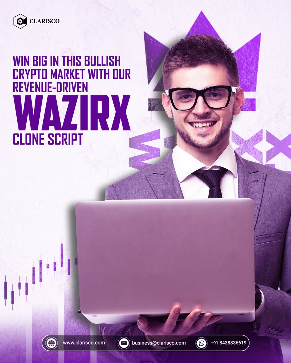 Start your cryptocurrency exchange with our WazirX clone script to make revenues on this bull run!
tinyurl.com/5n7s6a4m

#clarisco #wazirxclone #CryptoExchangeScript #wazirxclonescript #ExchangeDevelopment #wazirxclonesoftware #CryptocurrencyExchange #CryptoScript