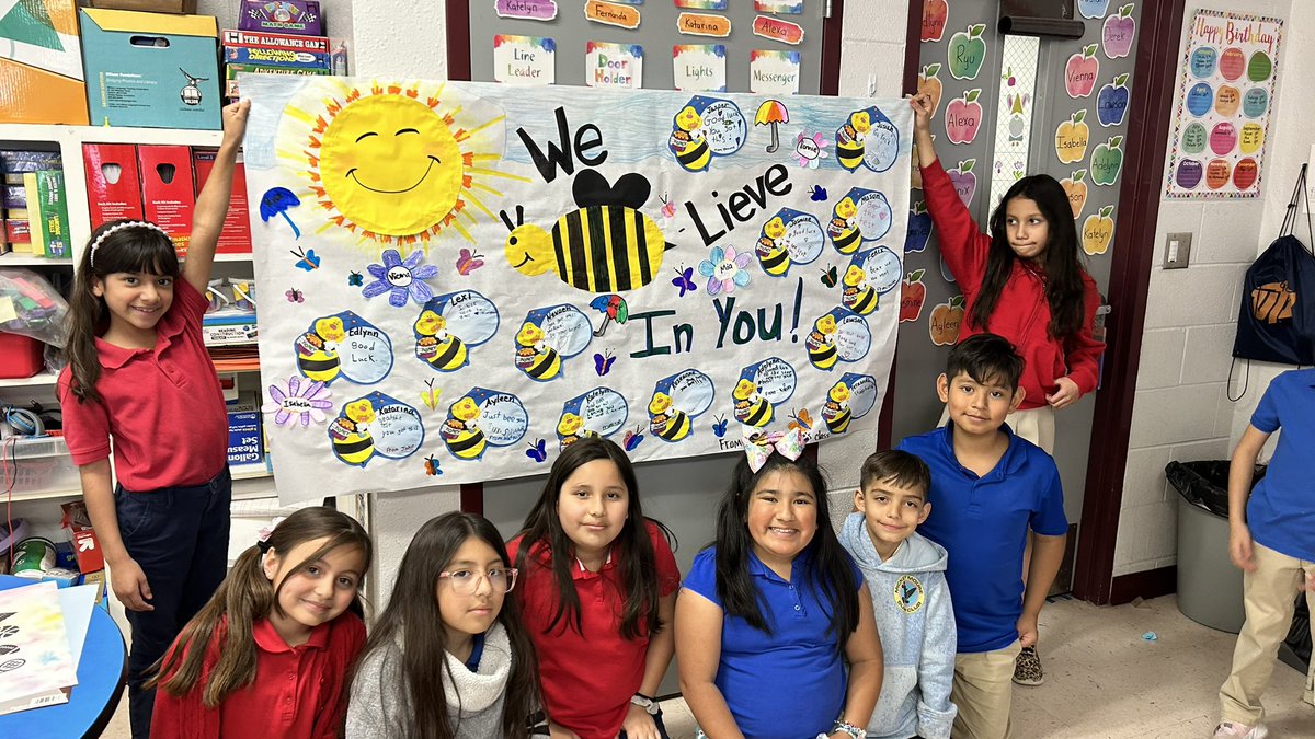 Good luck to Ms. Hernandez’s 3rd grade class on the STAAR Test, we 🐝-lieve in you! ✏️📝💻@SierraVista_SA