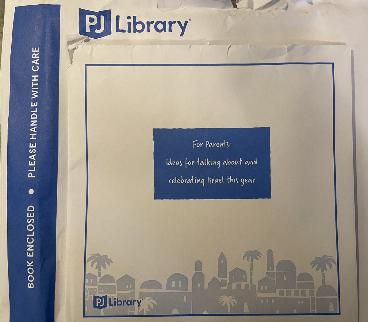 The first item in this booklet, which we did open upon receiving it today, was … to make falafel. At this point we’ll probably need to recycle PJ Library materials without looking.