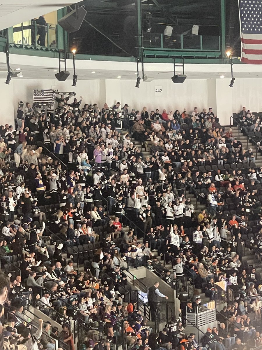 Kings fans are well represented by the @LARoyalArmy here inside Honda Center.