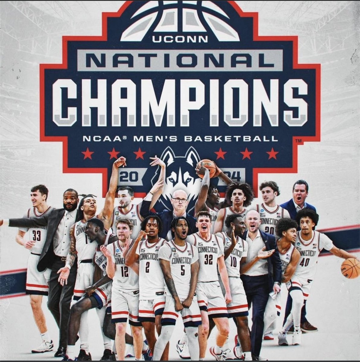 Congratulations to Head Coach Dan Hurley And The UCONN Huskies Crowned 2024 NCAA MEN’S BASKETBALL CHAMPIONS! 💪🏾👊🏾⛹🏽‍♂️🏀🏆🔥 ⁦@UConnMBB⁩