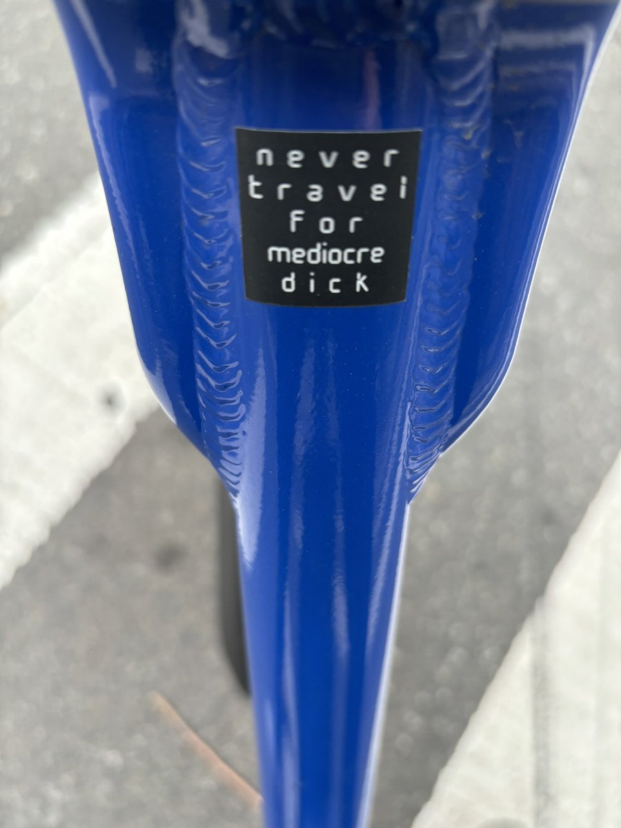 Lol these stickers on my recent citibike rides- shout out to whoever is doing this. keep them coming!