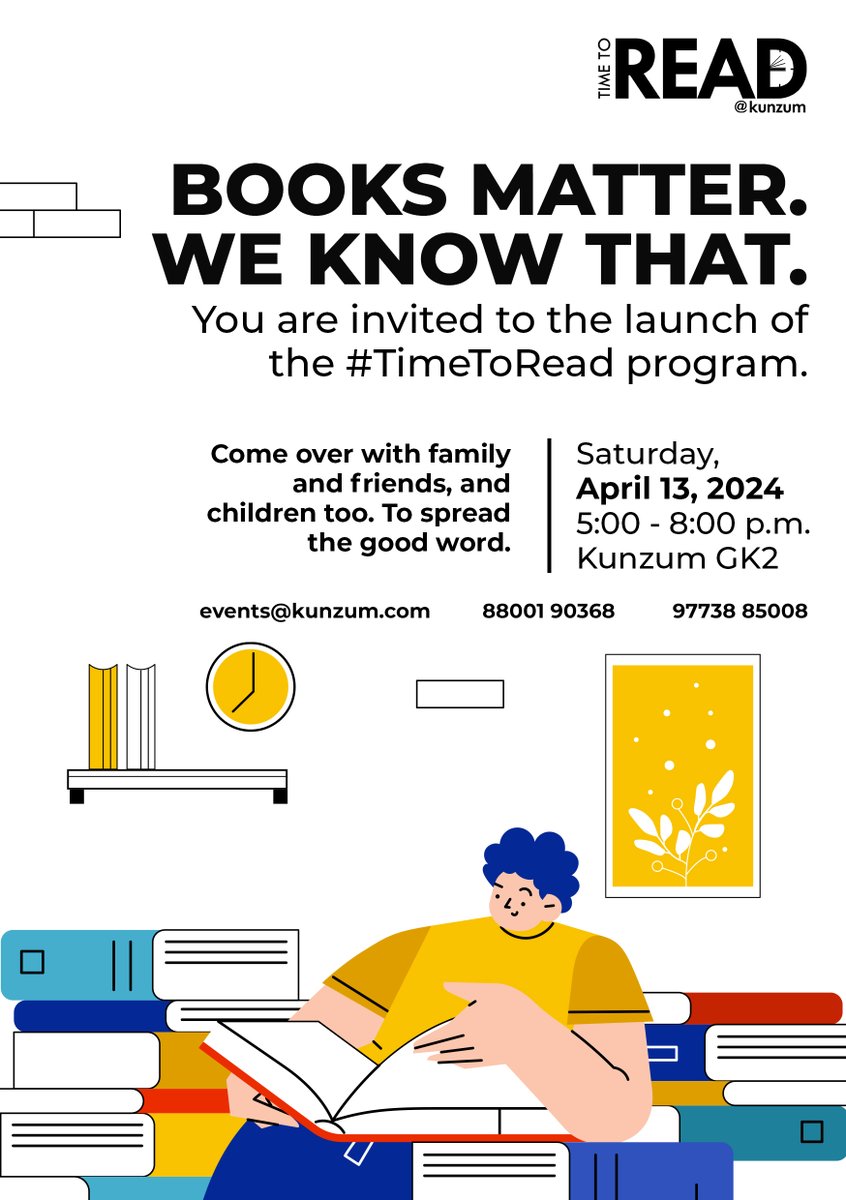 BLOCK THE DATE: APRIL 13: It is #TimeToRead and also enjoy an evening of StandUp Comic with Papa CJ. Isn’t literature a delightful, and important, part of our lives? Then why aren’t books a natural companion to all of us? #TimeToRead is an initiative to promote reading across…